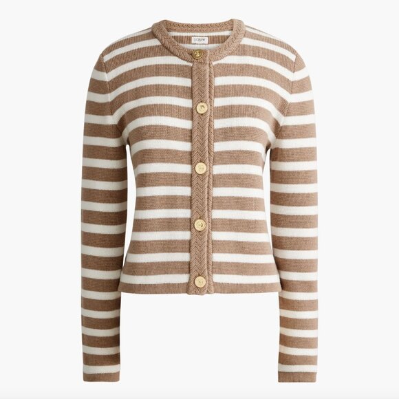 J Crew Striped Lady Jacket Cardigan Sweater - Picture 1 of 2